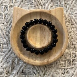 Black Beaded Bracelet
